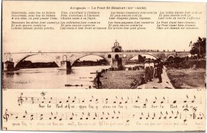 Music and Lyric, Sur le Pont d'Avignon Vintage Postcard D42