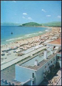 Korea Post card - Haeundae beach, Busan, 1980's unused