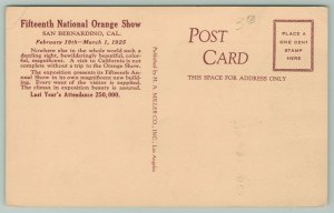 San Bernardino California~15th National Orange Show~Exhibits Close Up 1920s 