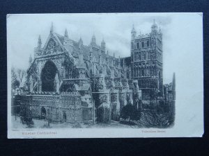 Devon 2 x EXETER CATHEDRAL Interior & Interior East Nave c1902 UB Postcard