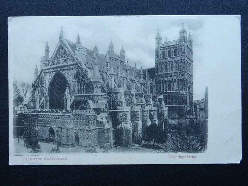 Devon 2 x EXETER CATHEDRAL Interior & Interior East Nave c1902 UB Postcard