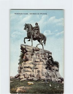 Postcard George III Statue, Windsor Park, Windsor, England