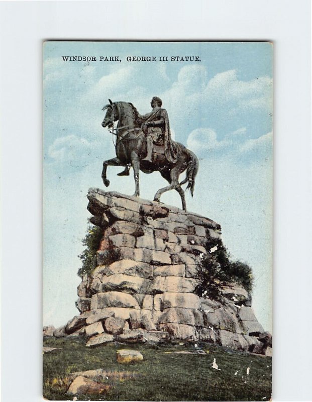 Postcard George III Statue, Windsor Park, Windsor, England