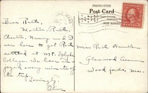 Holyoke Massachusetts MA Hotel Nonotuck Interior c1910 Postcard