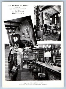 Brussels Belgium Postcard National Aviation Club Multiview c1950's RPPC Photo