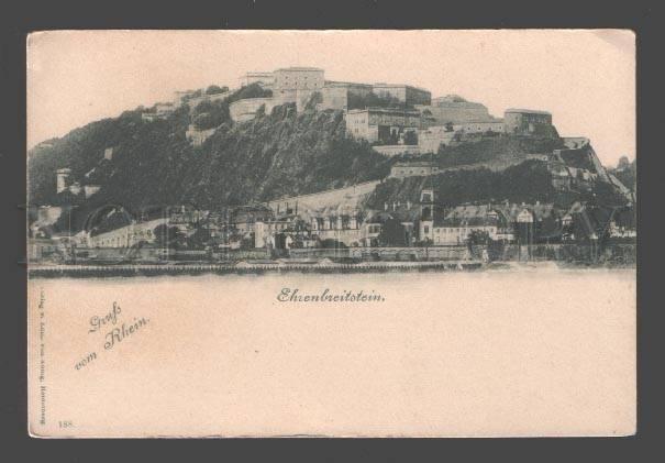 088618 GERMANY Gruss vom Rhein Ehenbreitstein Vintage PC