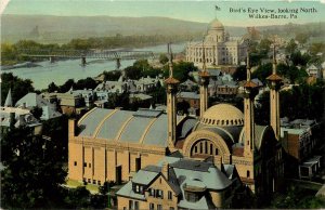 c1910 Postcard; Birdseye View looking North, Wilkes-Barre PA Irem Temple Posted