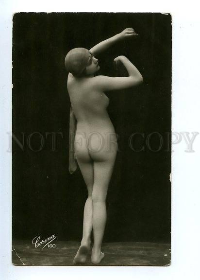 129034 NUDE Woman DANCER vintage Real PHOTO CORONA #160 PC