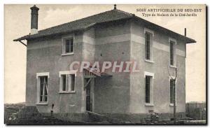 Old Postcard Rayon South East Type of house of the City Garden