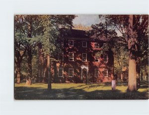 Postcard Massachusetts Hall, Harvard University, Cambridge, Massachusetts