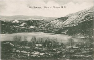 Kootenay River Nelson BC British Columbia Railway #383 MacFarlane Postcard E77