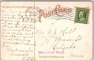 Welcome Easter Tide, Greetings, Cross & Flowers, Cows Farm, Vintage Postcard