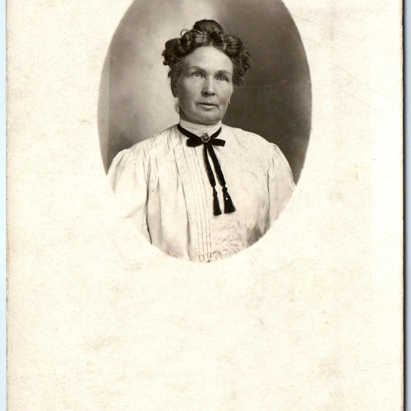 c1910s Woman Portrait RPPC Real Photo Postcard Sent to Northwood Iowa Nelson A82