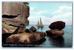 c1910 Presque Isle Stockton Torpedo Rocks Apostle Islands Wisconsin WI Postcard
