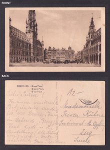 Vintage Postcard Belgium Brussels Grand-Place
