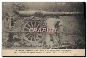 Old Postcard Militaria Canon 120 along during the bombing