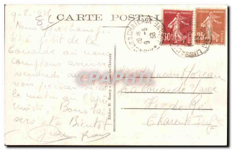 Postcard Old Lussac-les-Chateaux (Vienna) - Ruins of the House of Guards old ...