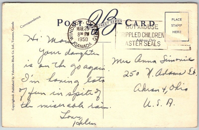 Windsor Canada 1950 Postcard St. Mary's Academy