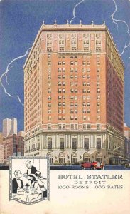 Hotel Statler Detroit Michigan 1930s postcard