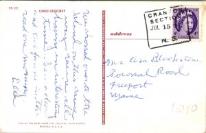 Canso Causeway Halifax NS Canada Postcard used 1957