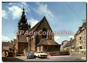 Modern Postcard Roscoff Notre Dame De Batz Croaz lemon 2CV