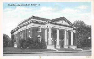 First Methodist Church De Ridder Louisiana postcard