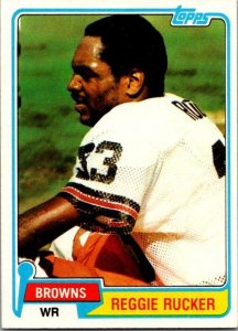 1981 Topps Football Card Reggie Rucker Cleveland Browns sk60094