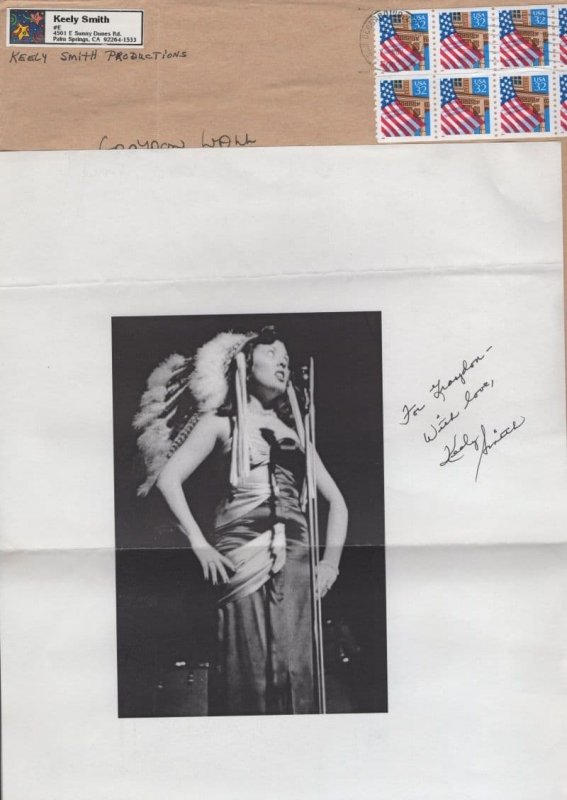 Keely Smith Jazz Musician Signed Picture In Her Official Envelope