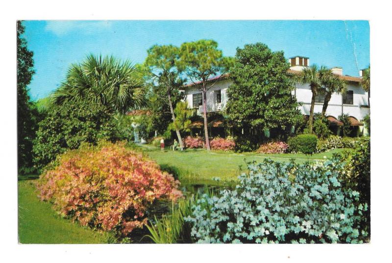 GA Sea Island Georbia The Cloister Georgian Dining Room Wing Vintage Postcard