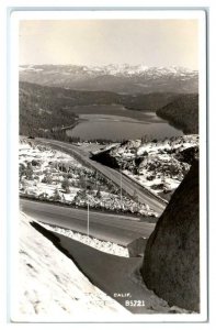 RPPC  DONNER LAKE, California CA ~ Birdseye c1950s  Eastman Real Photo Postcard