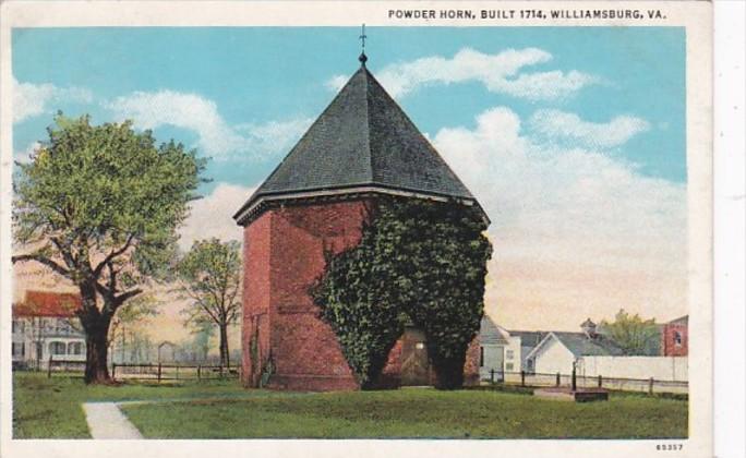 Virginia Williamsburg Powder Horn Built 1714 Curteich