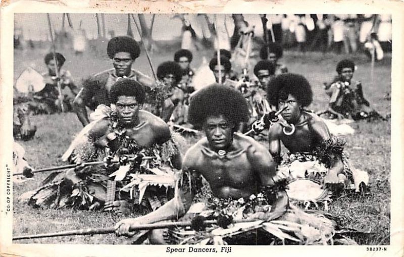 Spear Dancers Fiji Postal Used Unknown, Missing Stamp 