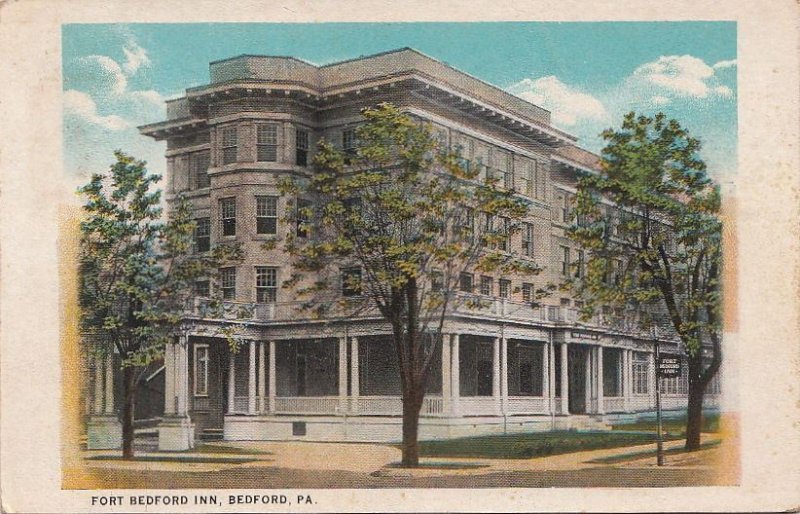 Postcard Fort Bedford Inn Bedford PA #2