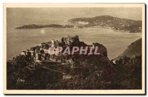 Postcard Old French Riviera Alpes Maritimes Eze Village General view