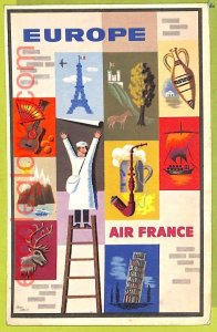 af5768 - SWEDEN - VINTAGE POSTCARD Postcards - Air France AIRPLANES-