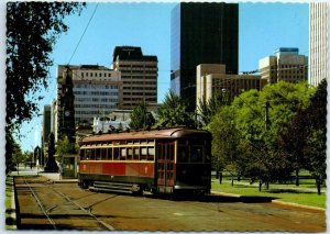 M-12117 Adelaide's Tram Car leaving Victoria Square Terminal Australia