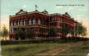 Postcard State Capitol in Bismarck, North Dakota