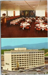 postcard hotel Holiday Inn Downtown Chattanooga Tennessee exterior and dining vw