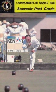 David Bryant British Bowling Bowls Gold Medal 1982 Commonwealth Games Postcard