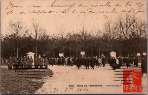 France Bois de Vincennes Les Courses Vintage Postcard 09.95