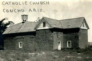 C.1910-20s Catholic Church Concho, Arizona RPPC Real Photo Postcard P109 