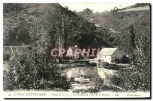 Old Postcard L Orne Picturesque Culey le Patry Le Moulin du Pont Moss