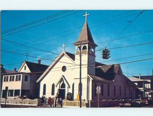 Unused Pre-1980 OLD CARS & CHURCH SCENE Ocean City Maryland MD p3783@