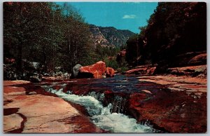 Vtg Arizona AZ Oak Creek Canyon River Gorge View Postcard