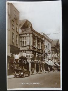 Devon: Exeter Guildhall RP, Old PC showing Old car outside the TURKS HEAD HOTEL