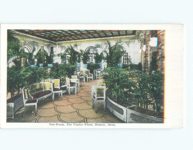 Unused W-Border COPLEY PLAZA TEA ROOM RESTAURANT Boston Massachusetts MA E8316