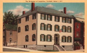 Vintage Postcard 1930's Birthplace Of Longfellow Portland Maine Portland Candy