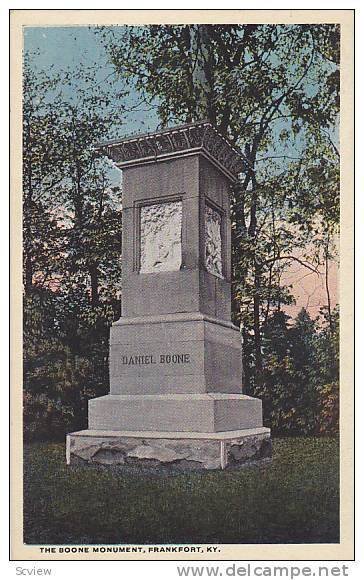 The Boone Monument, Frankfort, Kentucky, 1910-1920s