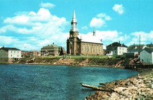 VINTAGE POSTCARD ST. PETER'S CHURCH CHETICAMP CAPE BRETON NOVA SCOTIA CANADA