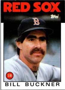1986 Topps Baseball Card Bill Buckner Boston Red Sox sk2627